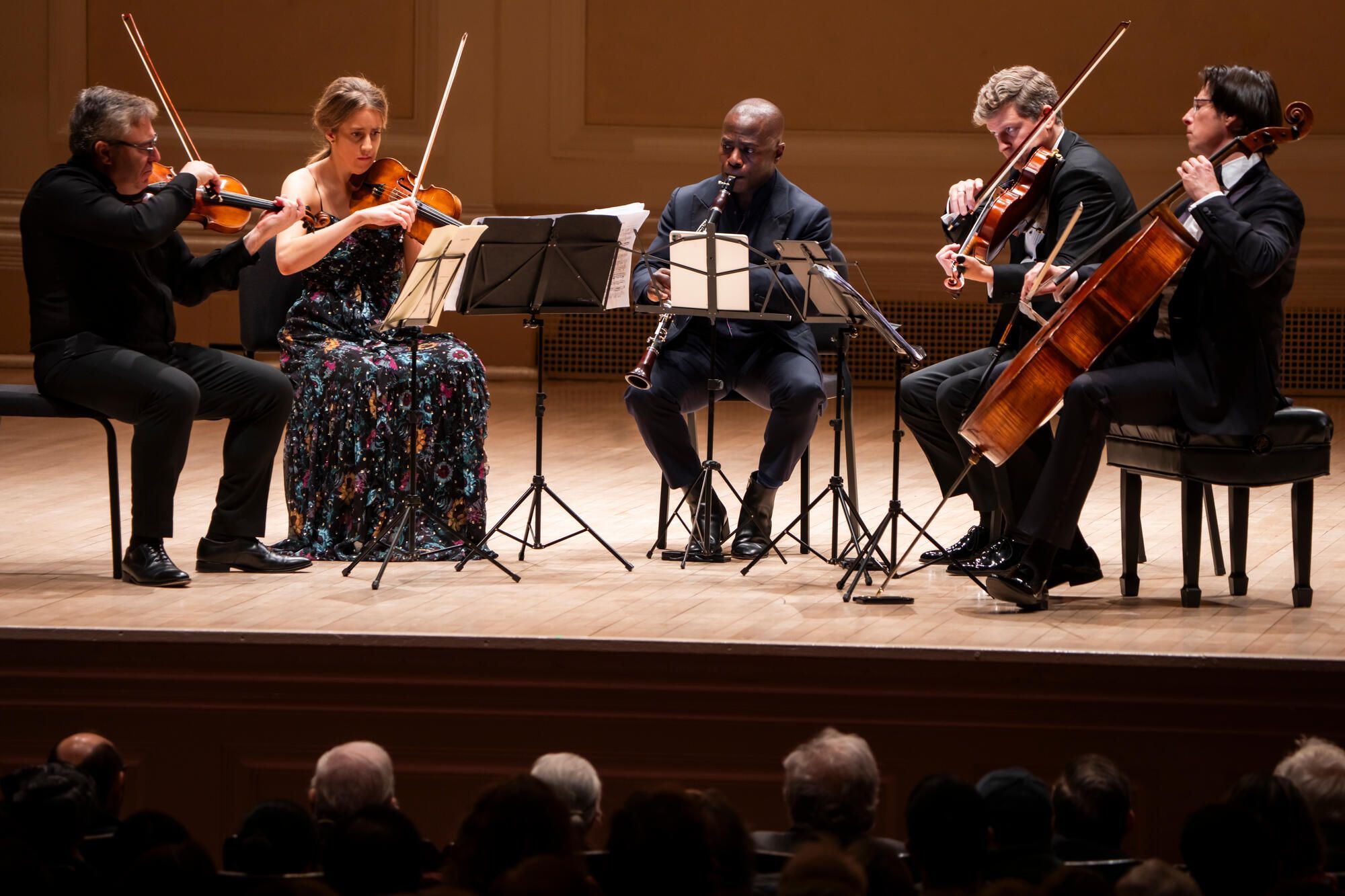 Maxim Vengerov, Vilde Frang, Anthony McGill, James Ehnes and Daniel Müller-Schott &copy; Chris Lee