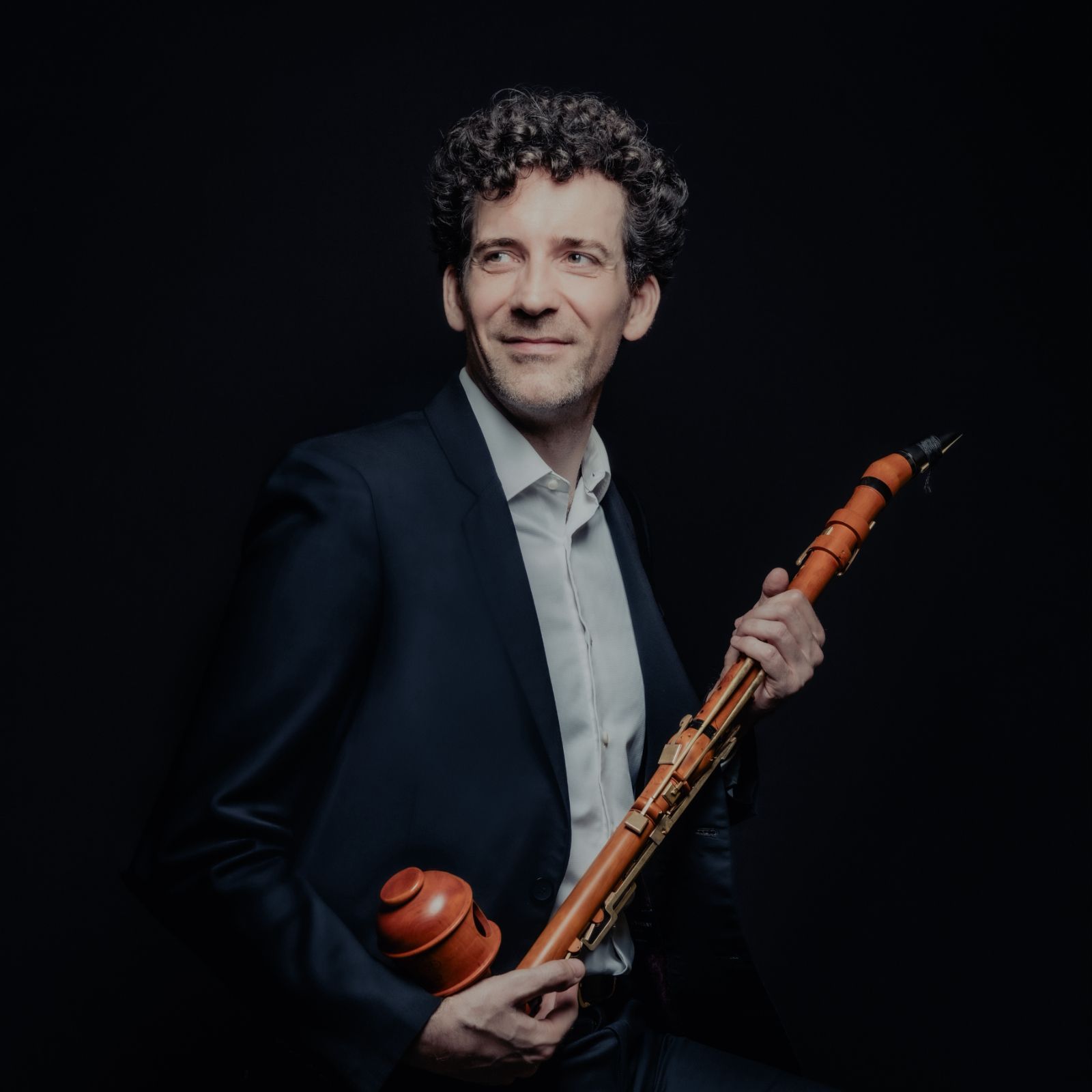 N. Baldeyrou (avec une clarinette de basset, réplique de celle pour laquelle a écrit Mozart) &copy; Lyodoh Kaneko