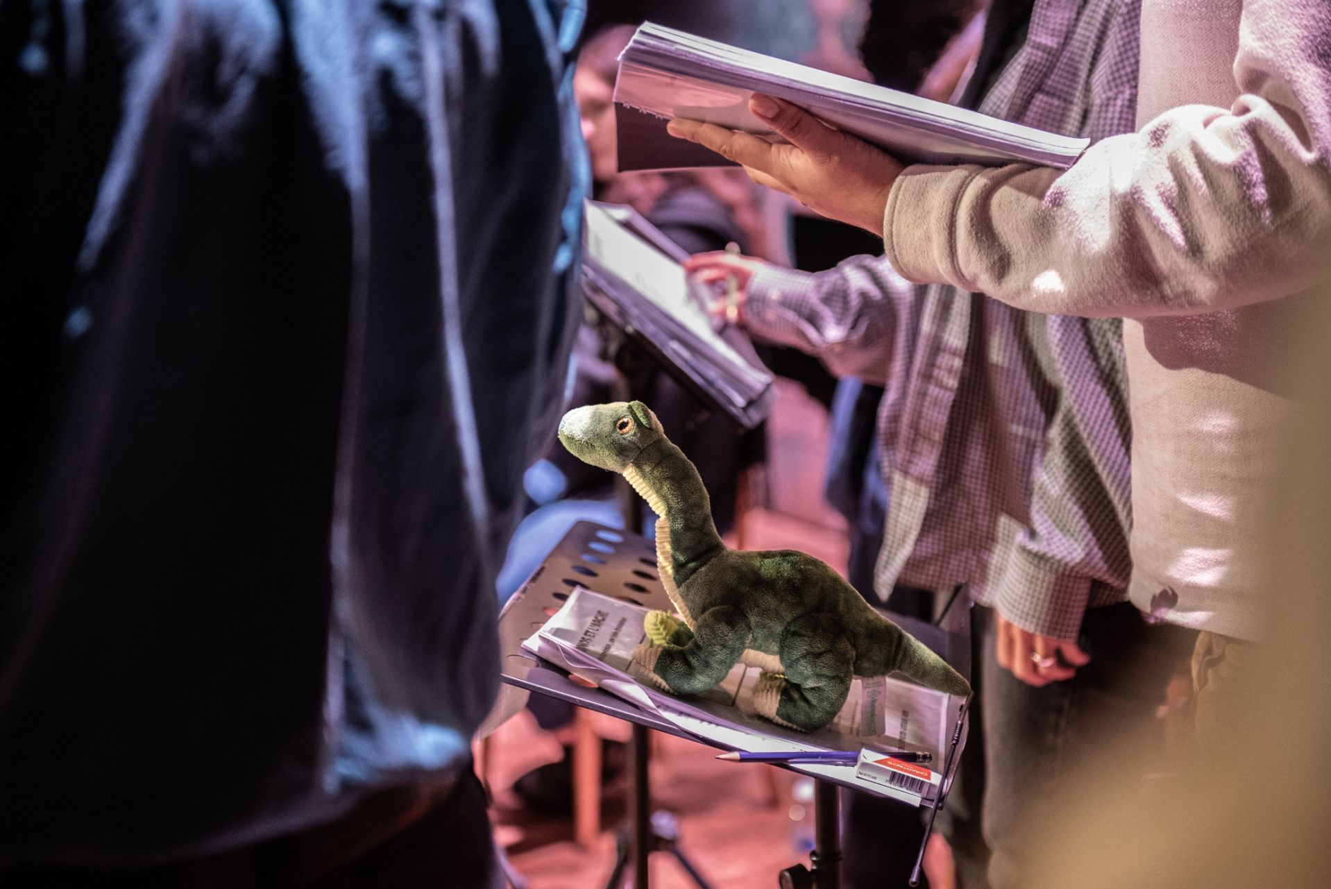 <i>Les Dinos et l’Arche</i> in rehearsal © Charlotte Dekaise