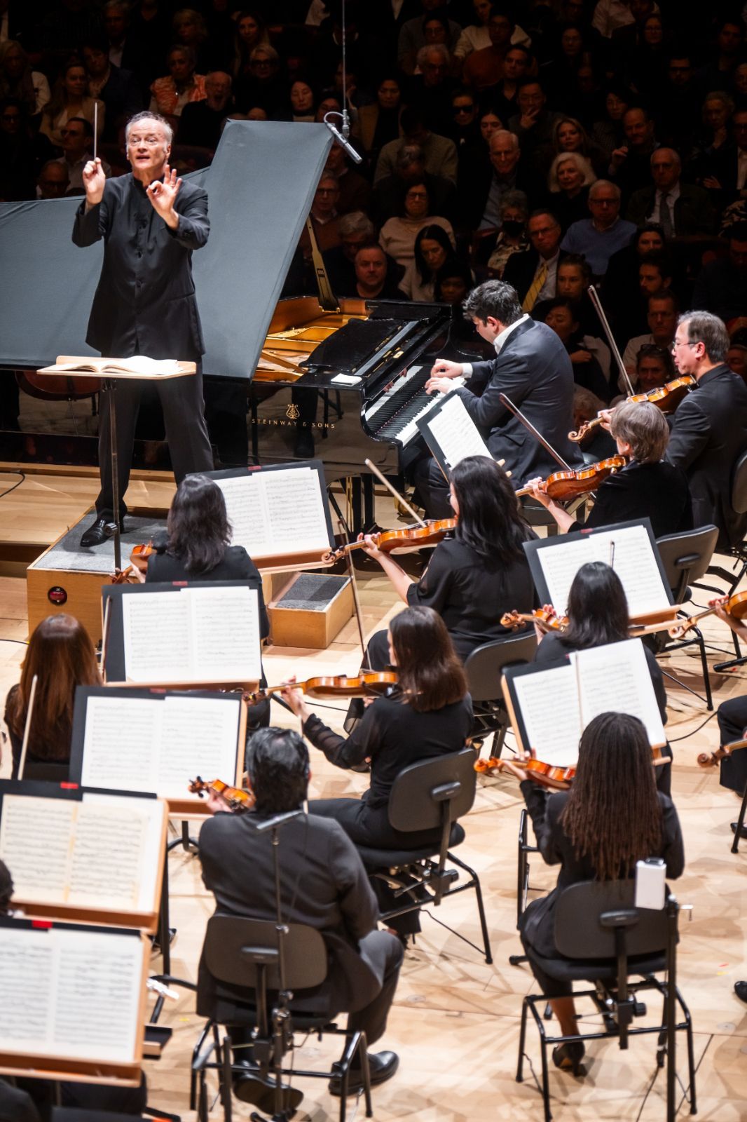 Gianandrea Noseda, Behzod Abduraimov and the New York Philharmonic &copy; Chris Lee