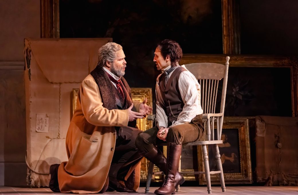 Aleksei Isaev (Germont) and Giovanni Sala (Alfredo) &copy; The Royal Opera 2026 | Pamela Raith