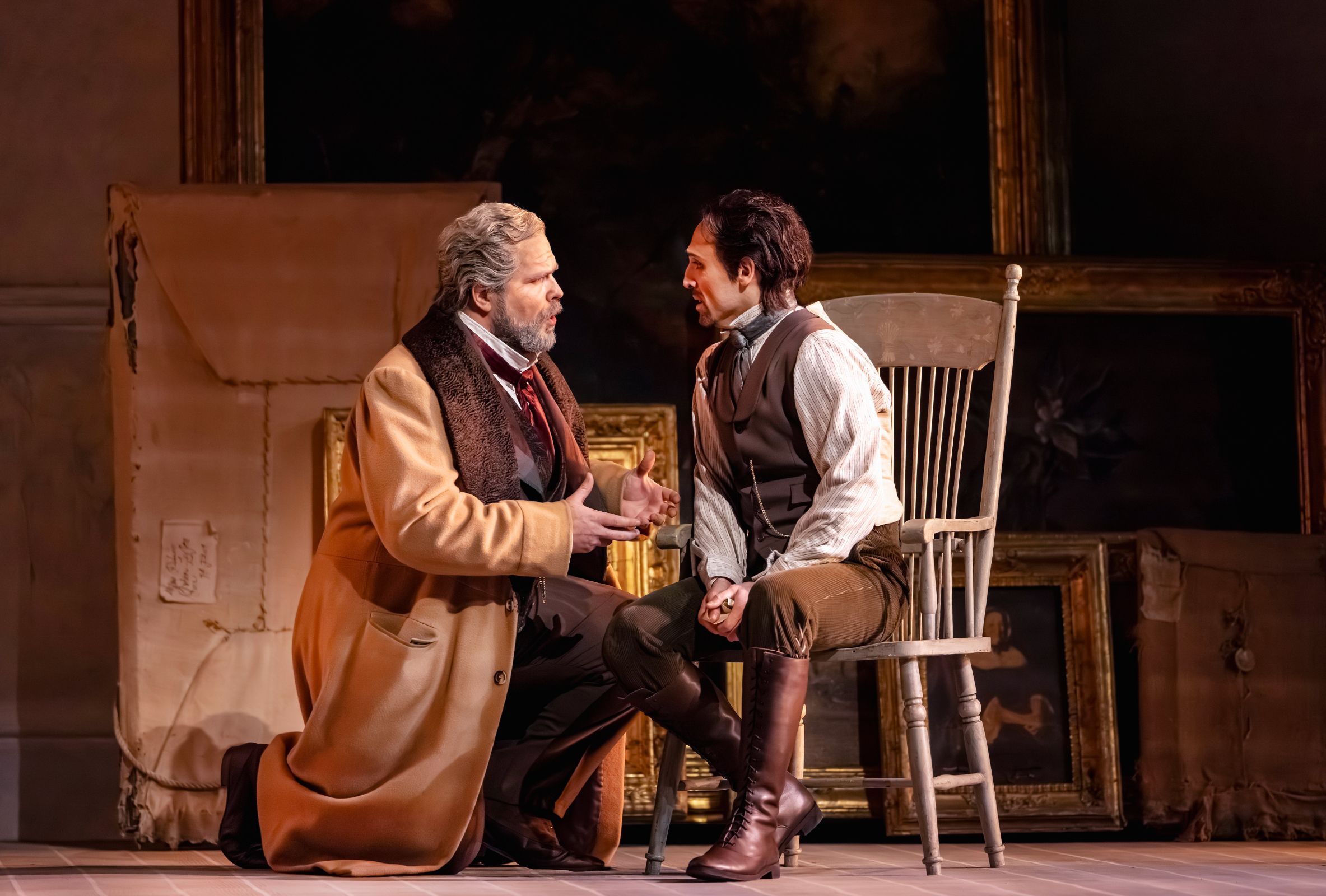 Aleksei Isaev (Germont) and Giovanni Sala (Alfredo) &copy; The Royal Opera 2026 | Pamela Raith