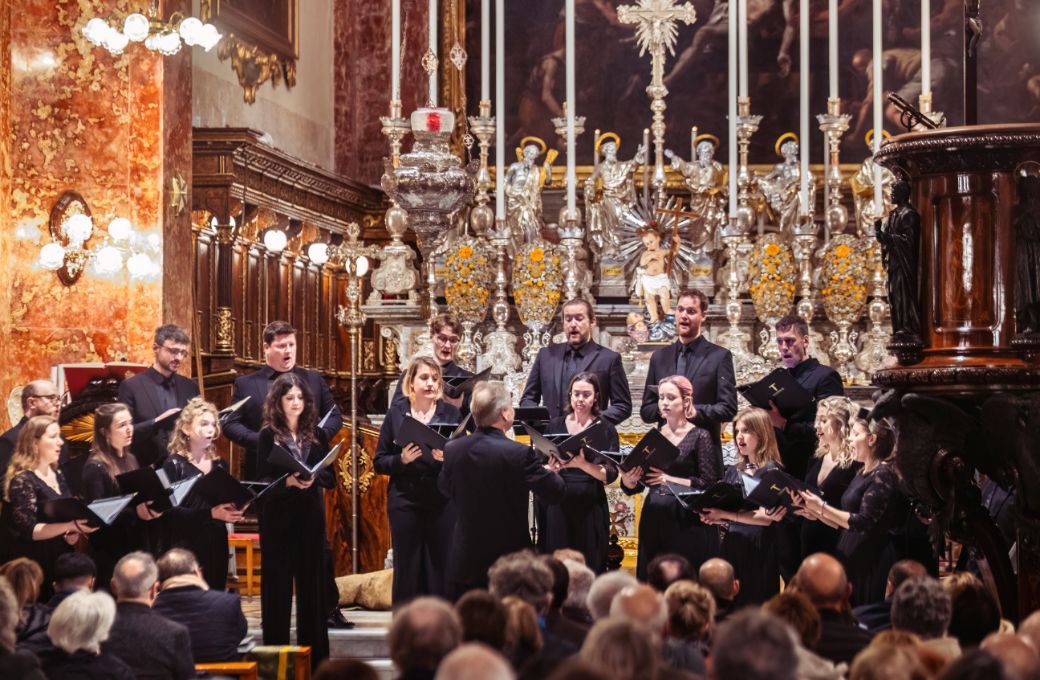 El coro Tenebrae y Nigel Short en la colegiata de San Lorenzo de Birgu &copy; Valletta Baroque Festival
