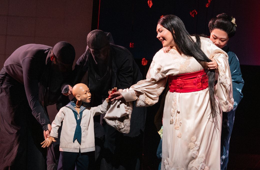 Ailyn P&eacute;rez (Cio-Cio-San) and Hyona Kim (Suzuki) &copy; Evan Zimmerman | Met Opera