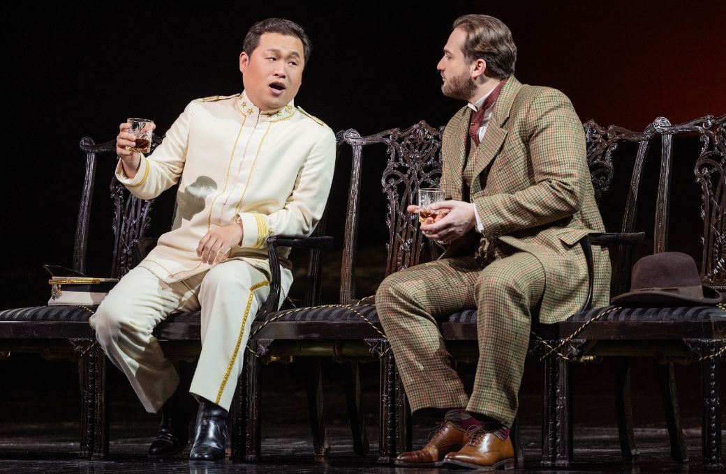 SeokJong Baek (Pinkerton) and Andrzej Filończyk (Sharpless) © Evan Zimmerman | Met Opera