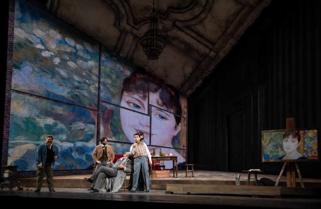 Bohemians and Matteo Peirone (Beno&icirc;t) &copy; Fabrizio Sansoni | Teatro dell'Opera di Roma