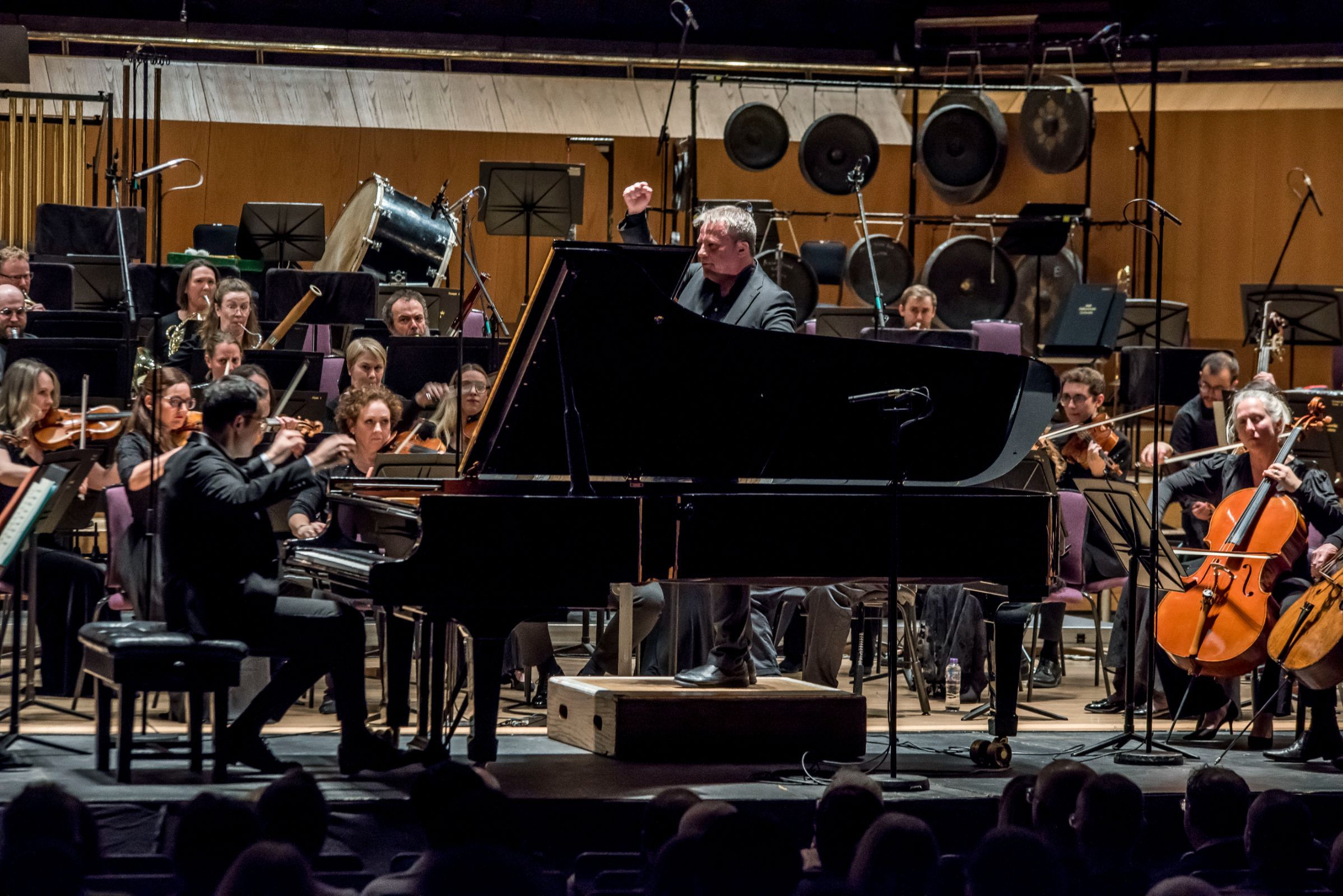 Alim Beisembayev, John Storgårds and the BBC Philharmonic Orchestra &copy; Chris Payne