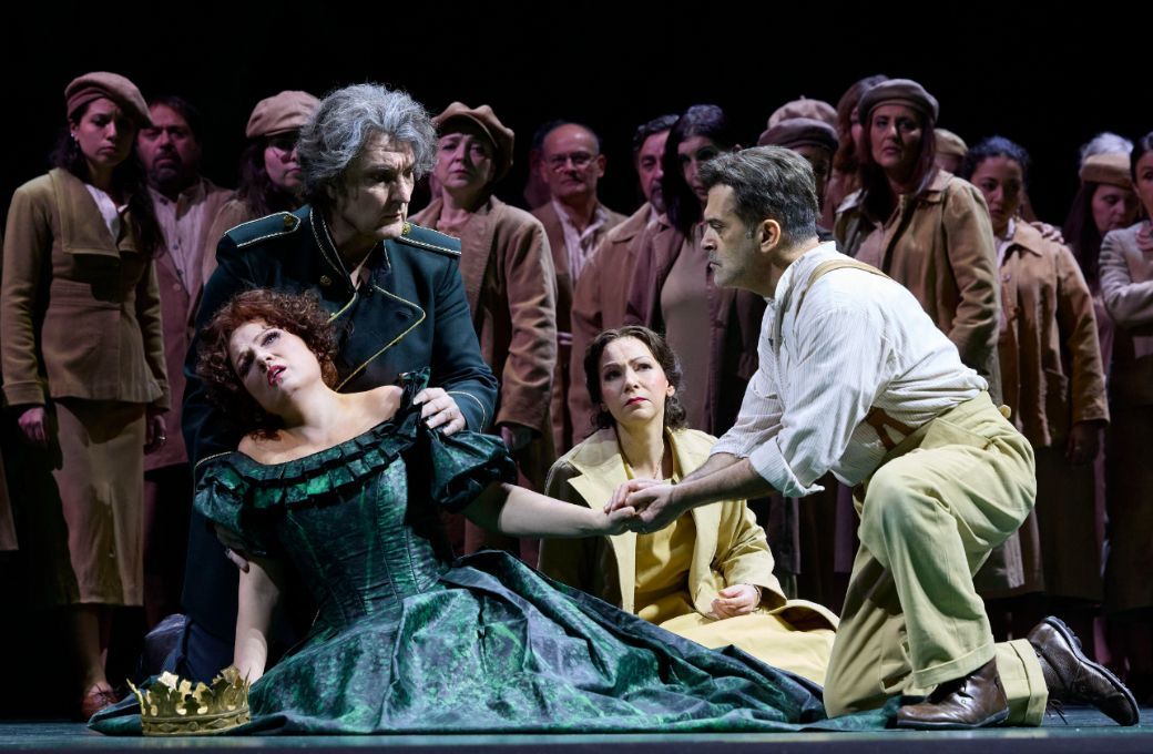 Ludovic T&eacute;zier, Marina Rebeka, Cassandre Berthon (Fenena) and Piero Pretti (Ismaele) &copy; Luciano Romano