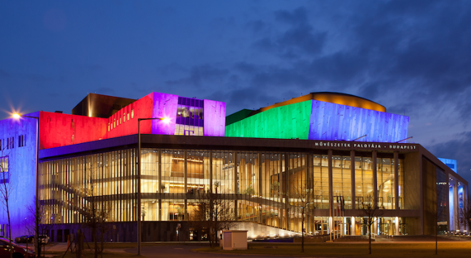 View of Müpa at night &copy; Müpa Budapest