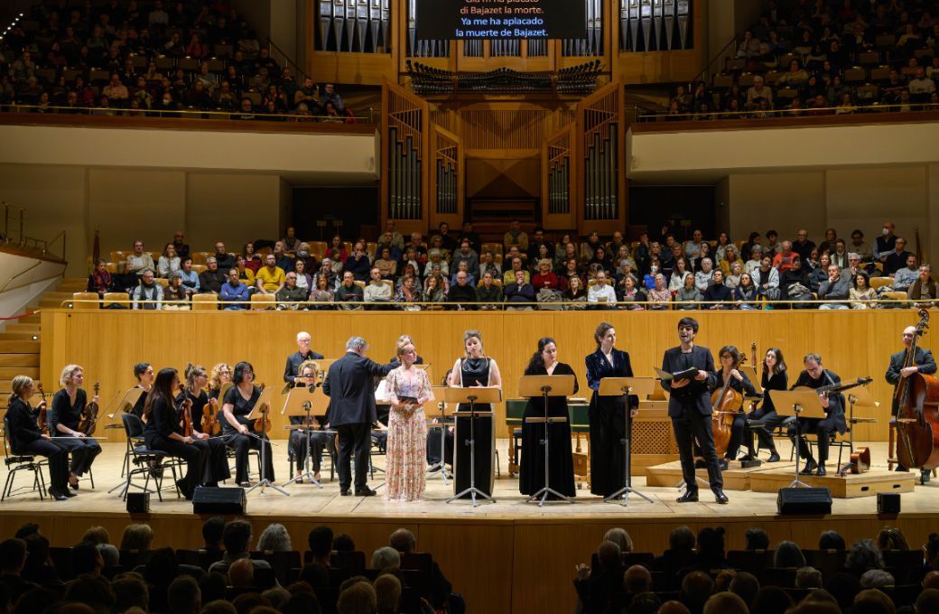 Les Accents, Thibault Noally y los solistas Lezhneva, Jerosme, Pichanick, Za&iuml;cik y Shahbazi &copy; Rafa Mart&iacute;n | Centro Nacional de Difusi&oacute;n Musical (CNDM)