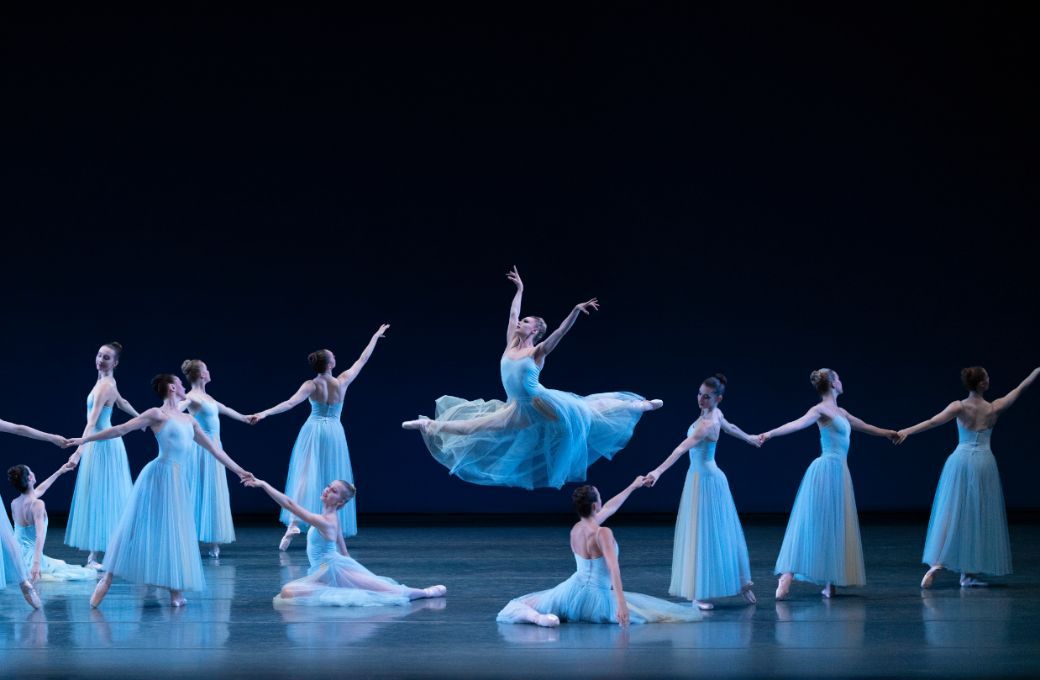 Sara Mearns with the Company in George Balanchine's <i>Serenade</i> &copy; Erin Baiano