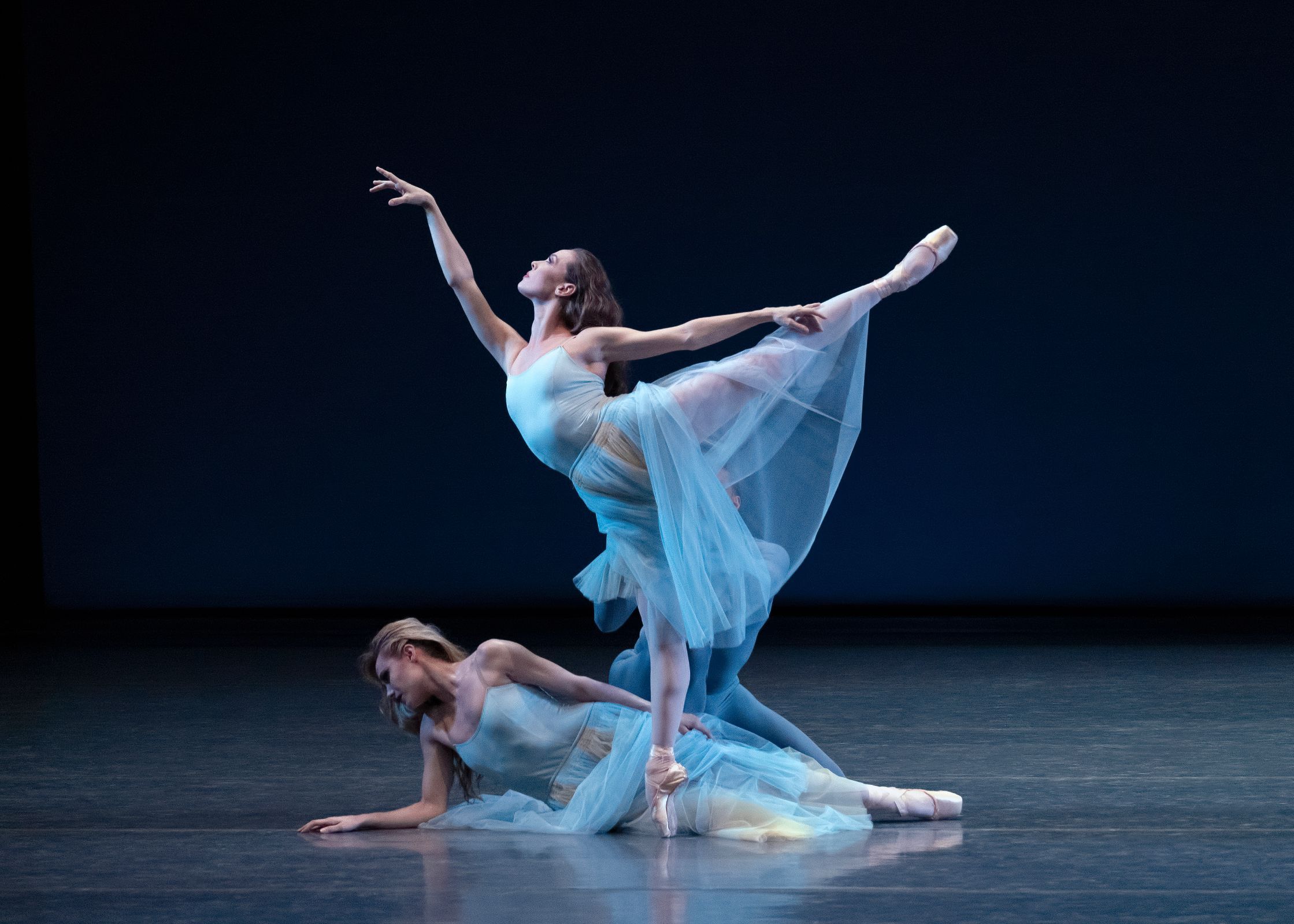 Emilie Gerrity and Sara Mearns in George Balanchine's <i>Serenade</i> © Erin Baiano