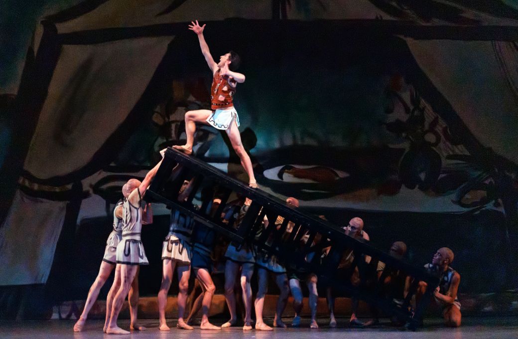 Anthony Huxley with the Company in George Balanchine's <i>Prodigal Son</i> © Erin Baiano
