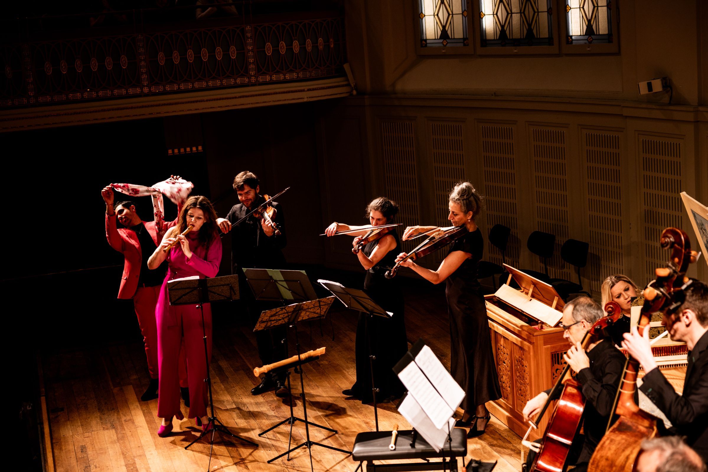 Bruno de Sá und Dorothee Oberlinger mit dem Ensemble 1700 &copy; Julia Wesely