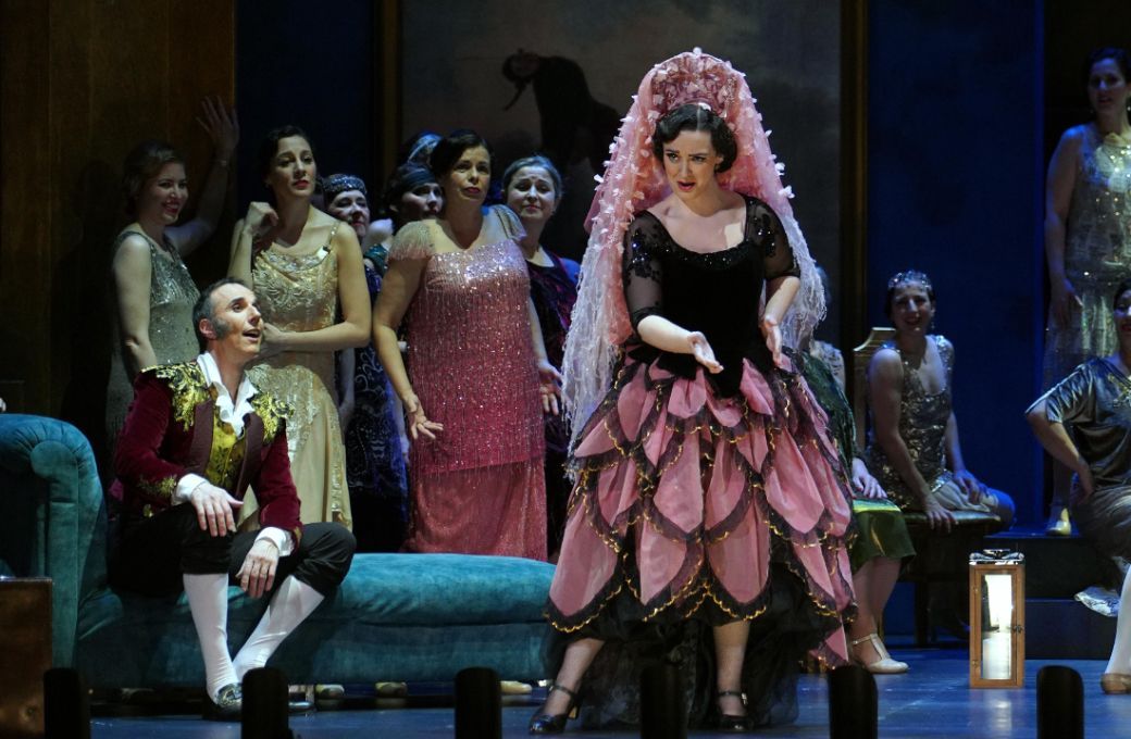 C&eacute;sar San Mart&iacute;n (Paquiro) y M&oacute;nica Redondo (Pepa) en <i>Goyescas</i> &copy; Elena del Real | Teatro de la Zarzuela