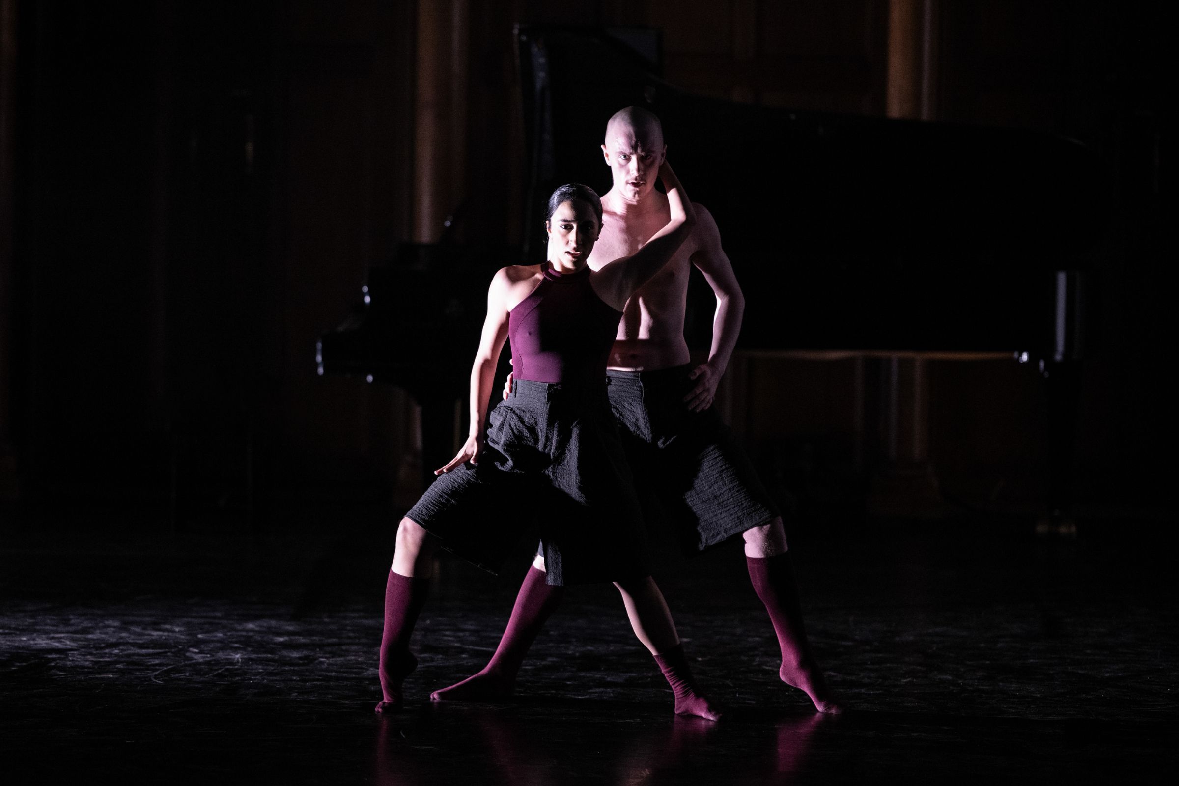 Chrysanthi Nicolaou and Django Bates-Blower from Rambert School in their own <i>Atlas</i> &copy; Deborah Jaffe