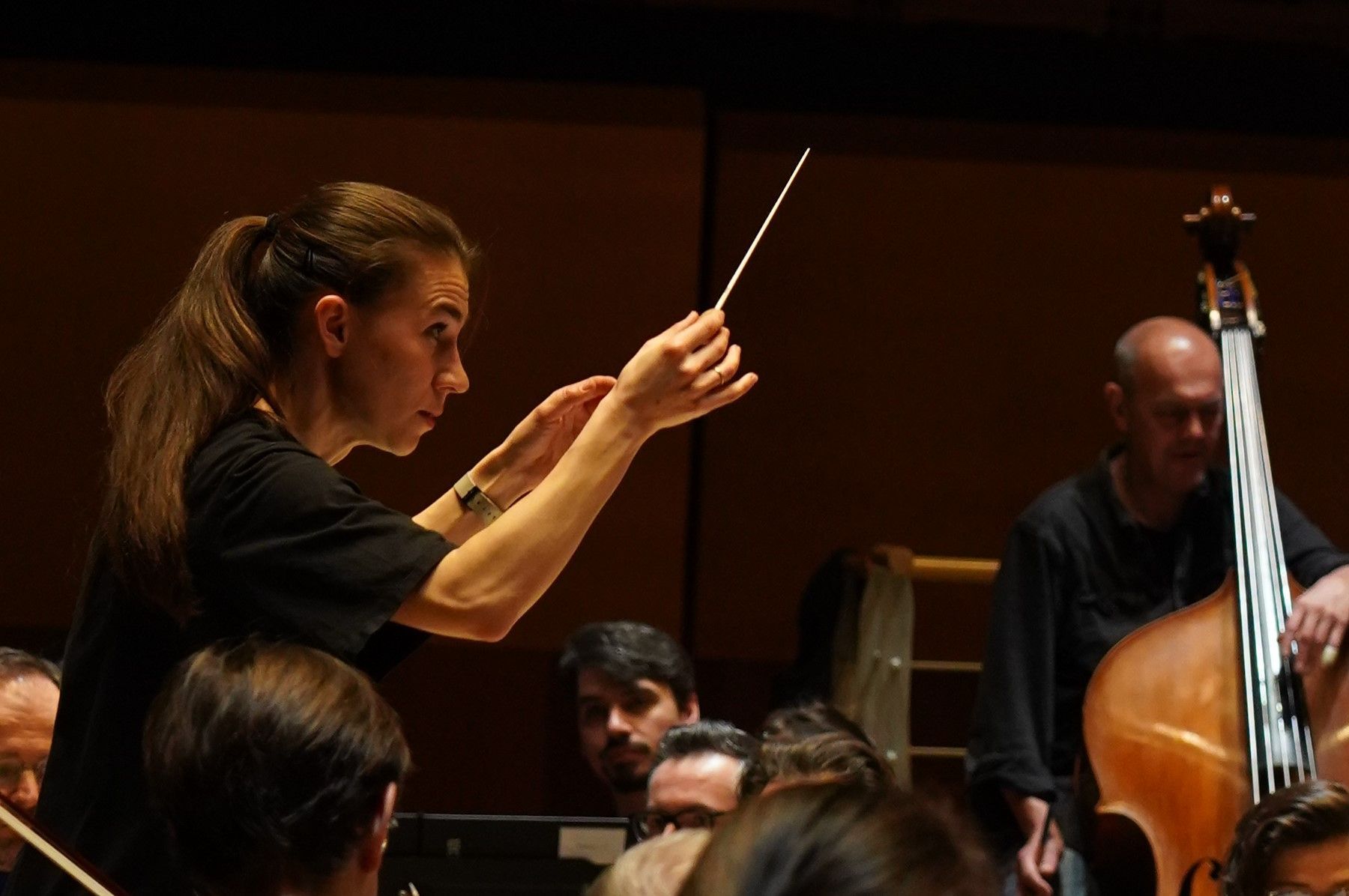 Marta Gardolińska en répétition avec l’Orchestre national de Lyon &copy; Sarah Brun