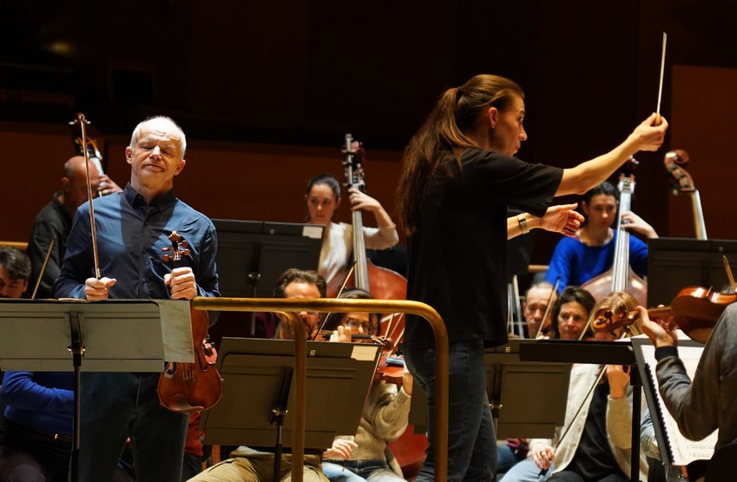Thomas Zehetmair, Marta Gardolińska et l&rsquo;Orchestre national de Lyon &copy; Sarah Brun