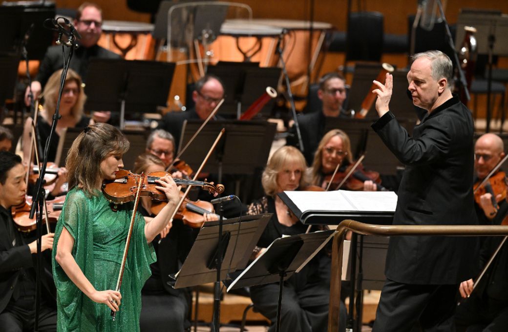 Lisa Batiashvili, Sakari Oramo and the BBC SO &copy; BBC | Mark Allan