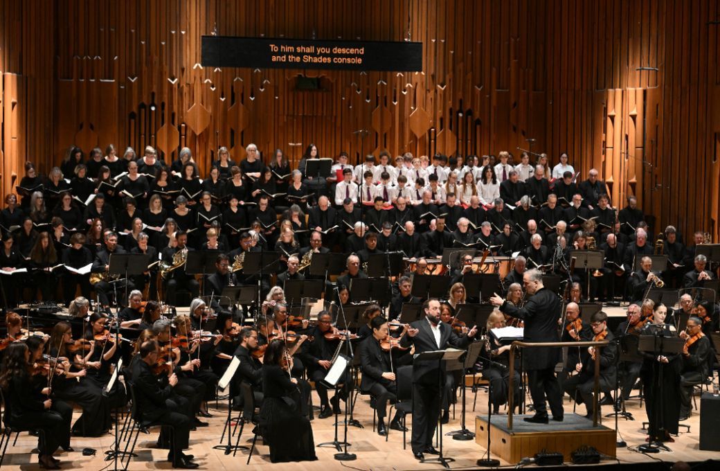 Peter Tantsits, Sakari Oramo, the BBC Symphony Orchestra and Chorus &copy; BBC | Mark Allan