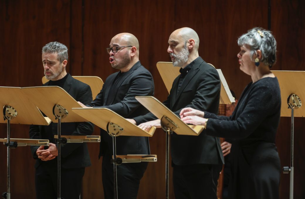 Hugo Oliveira, David Sagastume, Andr&eacute;s Montilla-Acurero y Axelle Bernage &copy; Elvira Meg&iacute;as | Centro Nacional de Difusi&oacute;n Musical (CNDM)