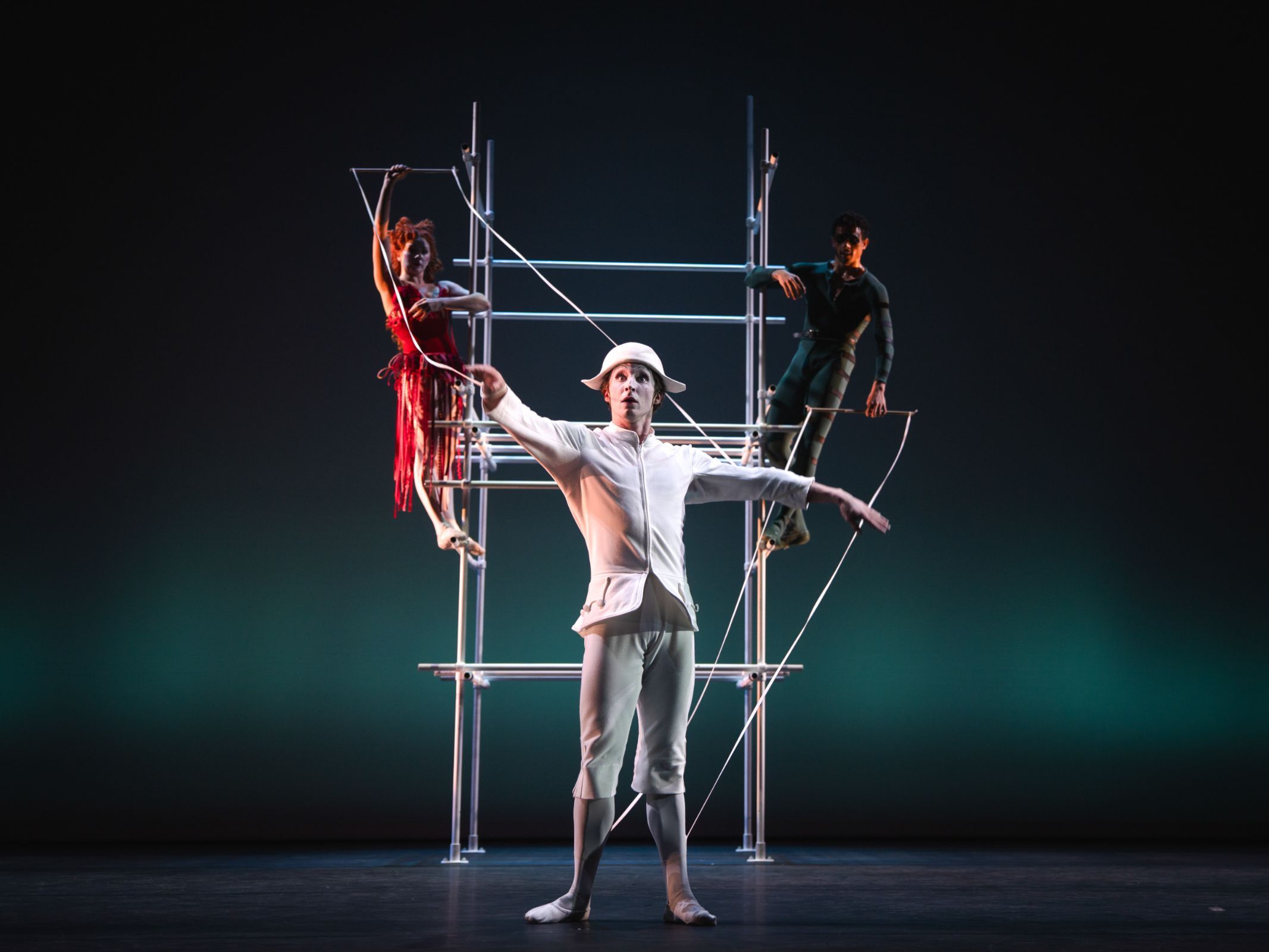Natalia Osipova, Joshua Junker and Patricio Revé in Glen Tetley's <i>Pierrot Lunaire</i> © 2026 RBO, Andrej Uspenski