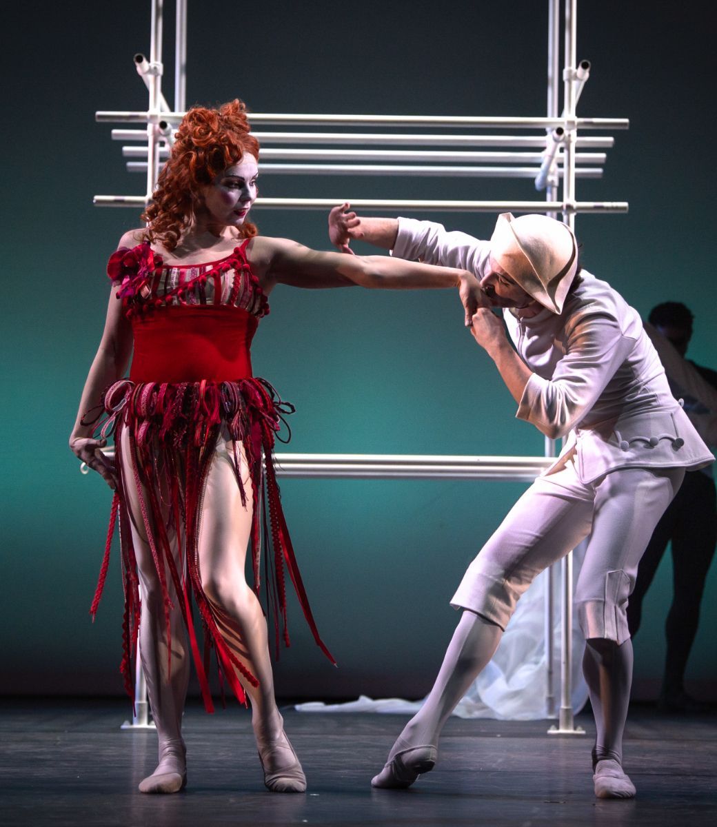 Natalia Osipova as Columbine and Joshua Junker as Pierrot in <i>Pierrot Lunaire</i> © 2026 RBO, Andrej Uspenski