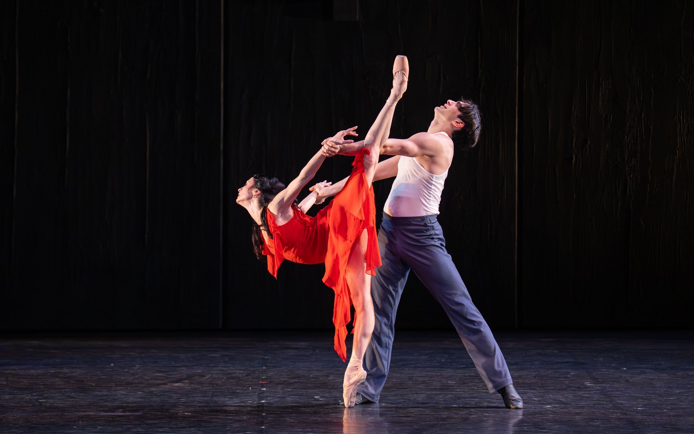 Anna Tsygankova as Carmen and Giorgi Potskhishvili as Don José in <i>Carmen</i> © Altin Kaftira