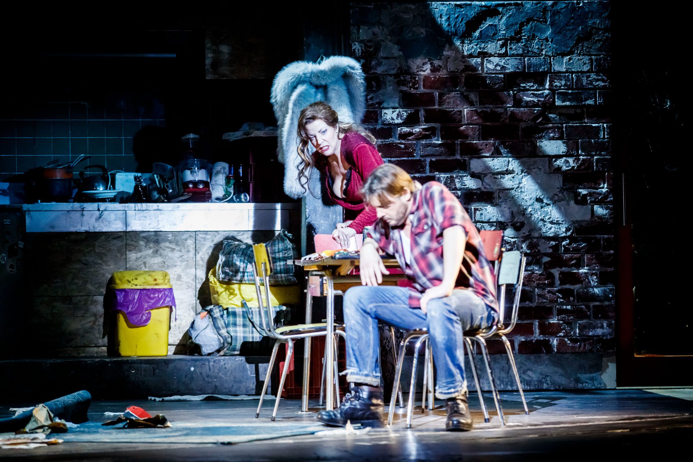 Lise Lindstrom (The Dyer's Wife) and Lauri Vasar (Barak) © Krzysztof Bieliński