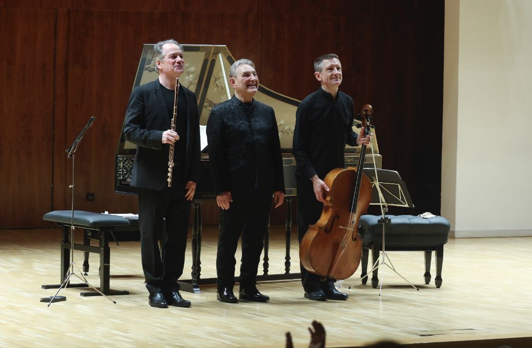 Emmanuel Pahud, Trevor Pinnock y Jonathan Manson &copy; Elvira Meg&iacute;as | Centro Nacional de Difusi&oacute;n Musical (CNDM)