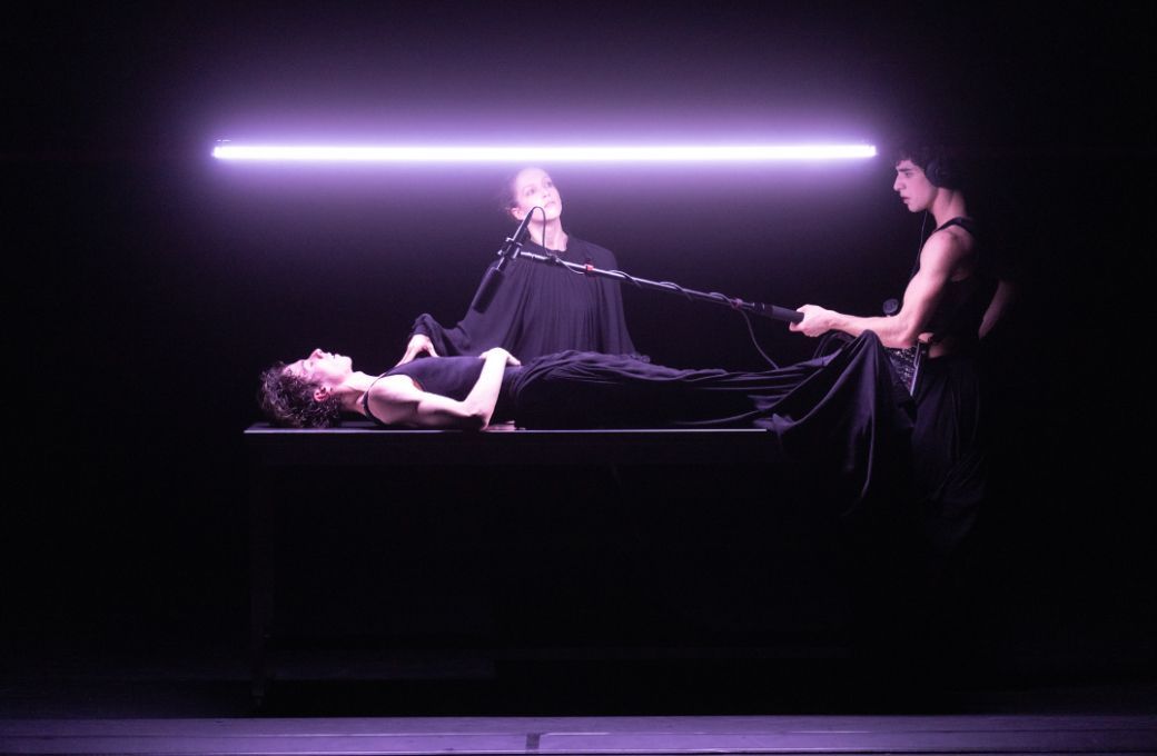 Daniele Bonelli, Charlotte Larzelere and Louis Musin in Marcos Morau&rsquo;s <i>Totentanz</i> &copy; Kiran West