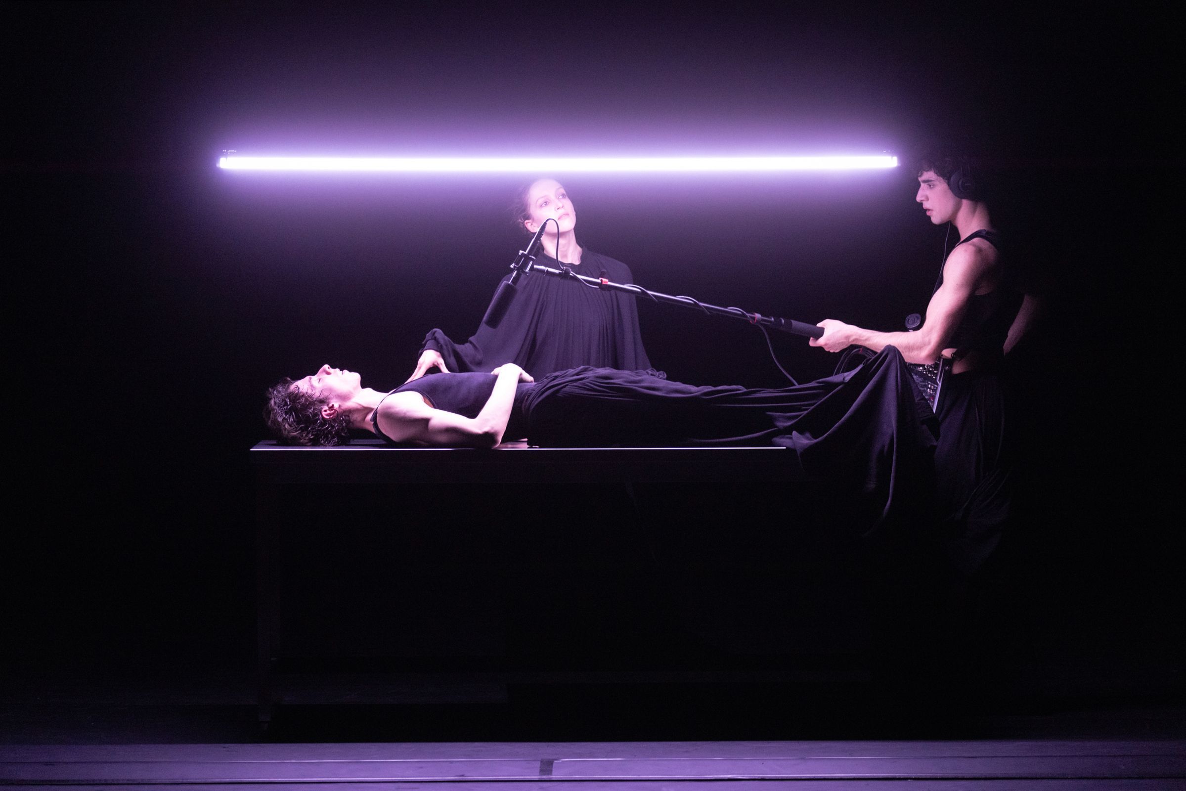 Daniele Bonelli, Charlotte Larzelere and Louis Musin in Marcos Morau’s <i>Totentanz</i> &copy; Kiran West