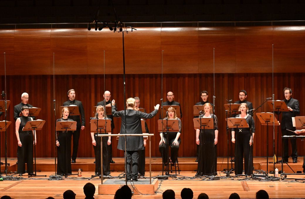 The BBC Singers with Sofi Jeannin at Milton Court &copy; BBC | Mark Allan (2022)