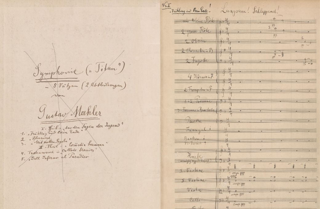 Mahler&rsquo;s First Symphony, manuscript &copy; Beinecke Rare Book and Manuscript Library (Public domain)
