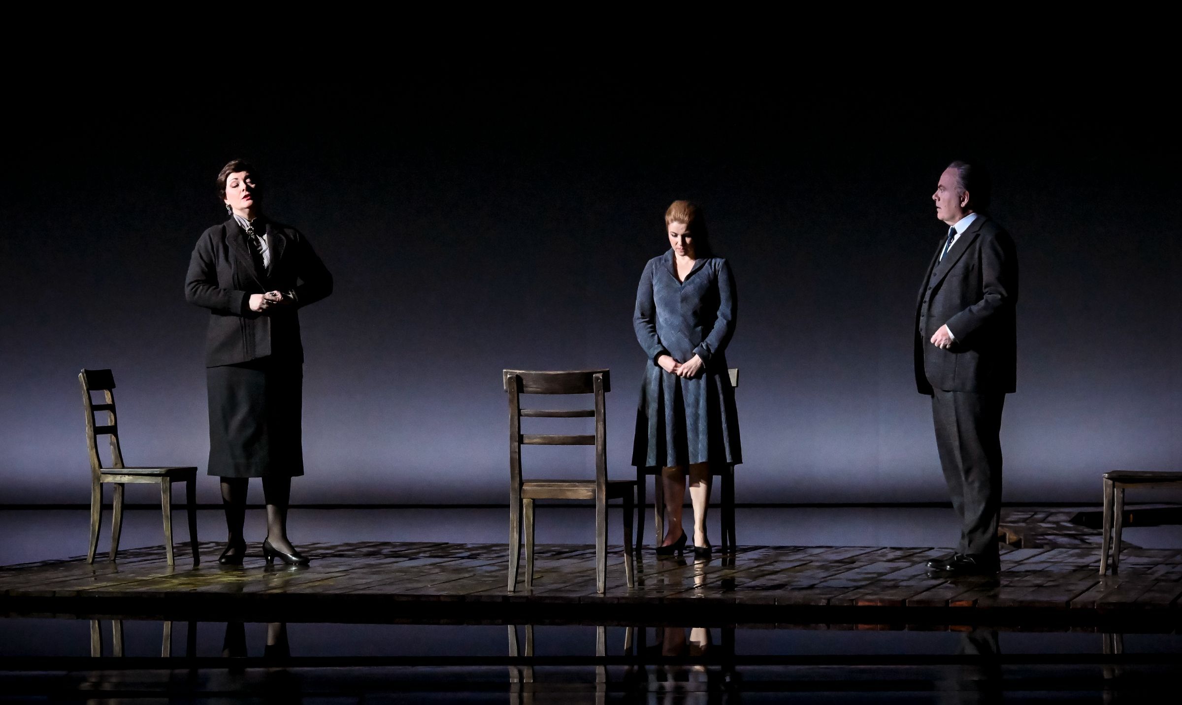 Jana Hrochová (Kabanicha), Kateřina Kněžíková (Kátya) and Jan Šťáva (Dikój) &copy; Marek Olbrzymek