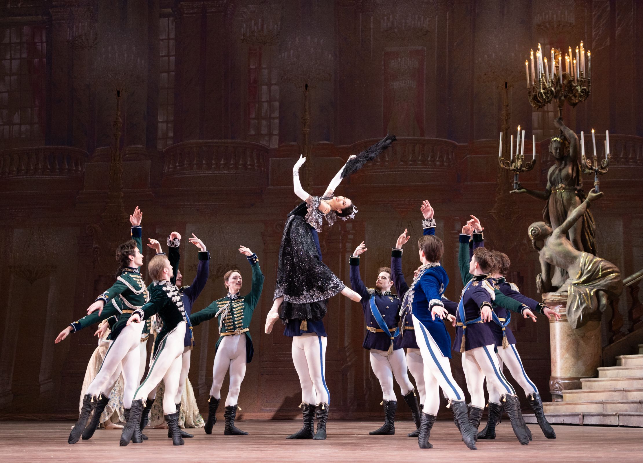 Mayara Pineiro with Artists of Philadelphia Ballet in Ronald Hynd's <i>The Merry Widow</i> &copy; Alexander Iziliaev