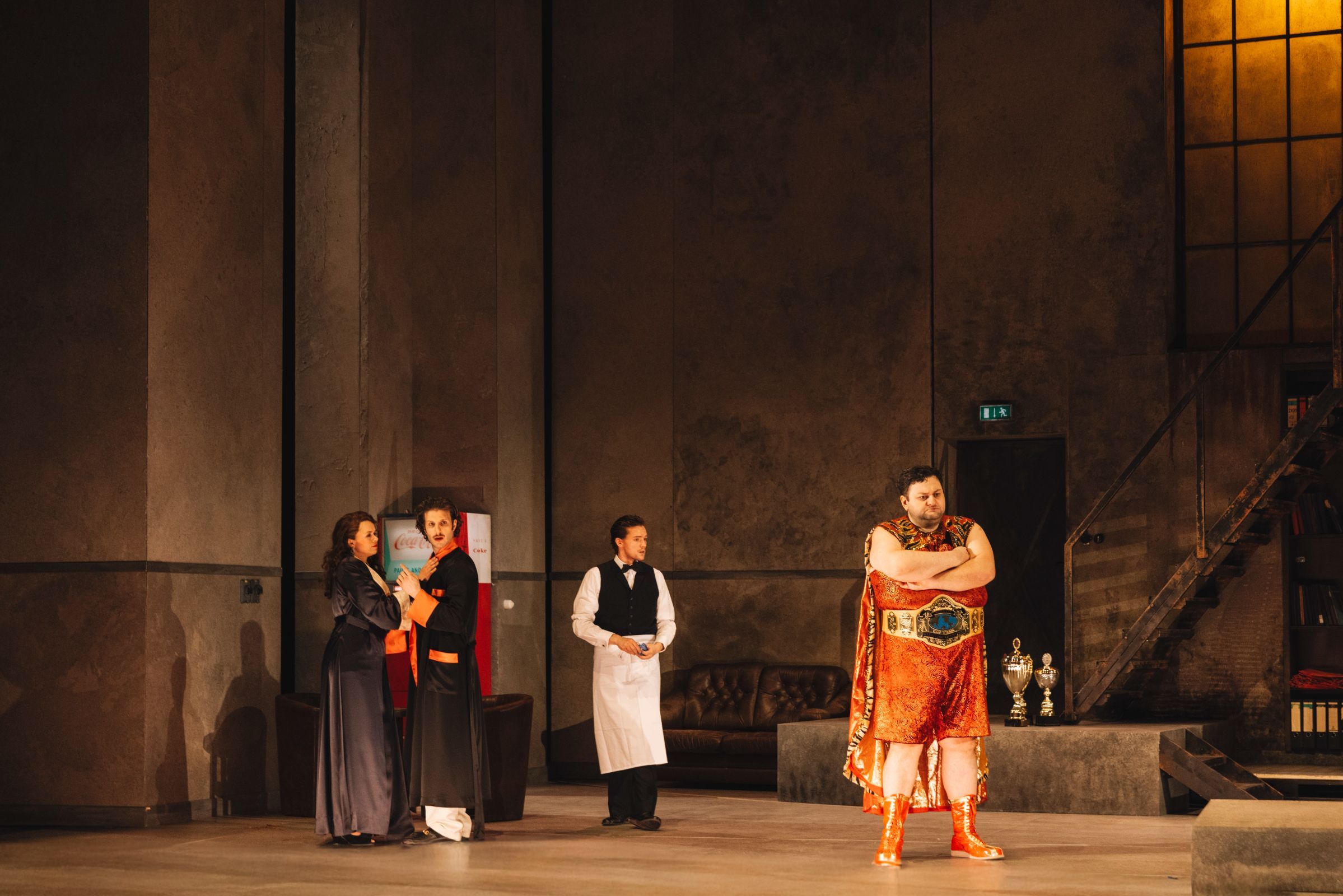 Nadezhda Karyazina (Isabella), Tommaso Barea (Mustafà) and Misha Kiria (Taddeo) &copy; Eike Walkenhorst
