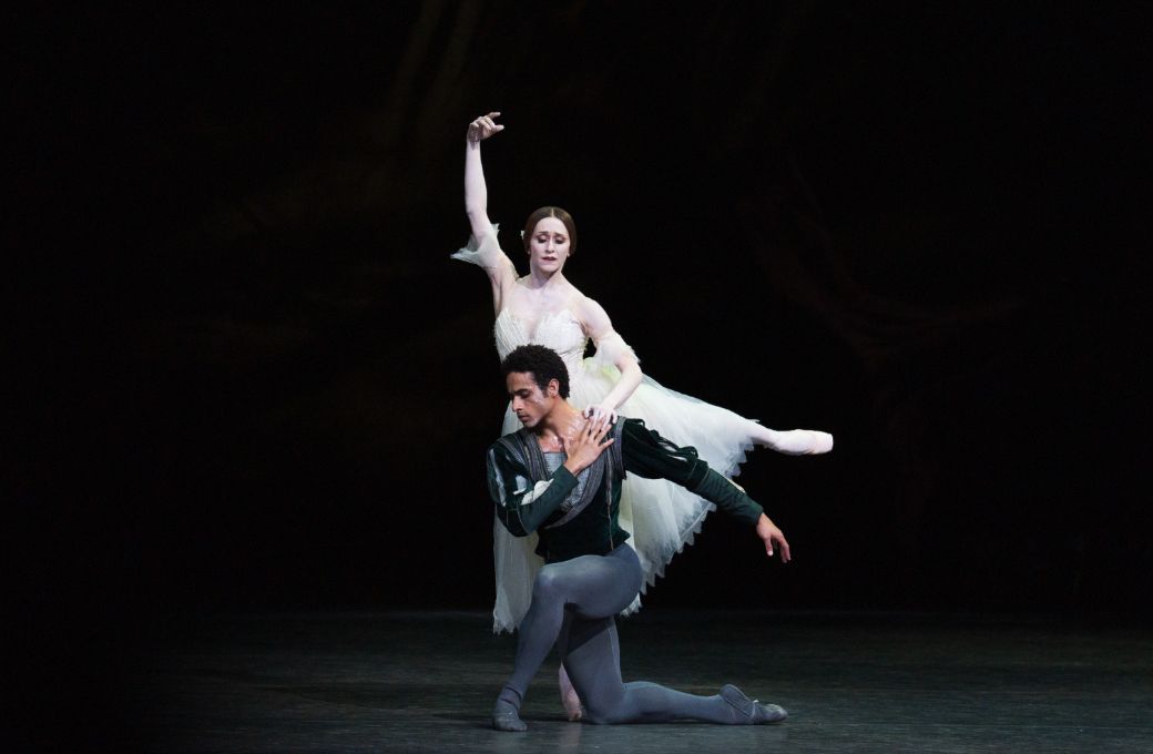 Patricio Rev&eacute; as Albrecht and Marianela N&uacute;&ntilde;ez as Giselle in Peter Wright's <i>Giselle</i> &copy; 2026 RBO, Andrej Uspenski