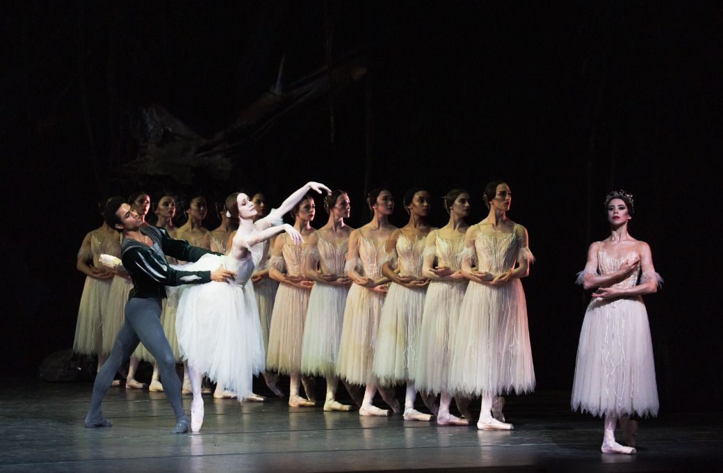 Patricio Rev&eacute; (Albrecht), Marianela N&uacute;&ntilde;ez (Giselle) and Leticia Dias (Myrtha) in <i>Giselle</i> &copy; 2026 RBO, Andrej Uspenski