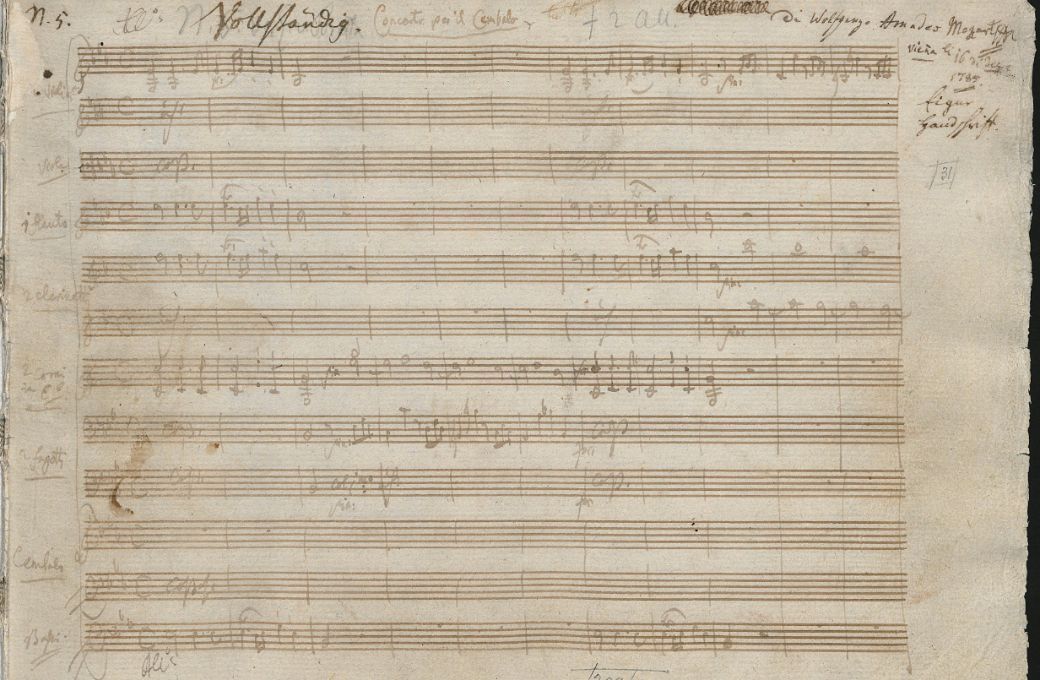 Mozart’s manuscript of Piano Concerto no. 22 (1785) © Staatsbibliothek Berlin (Public domain)