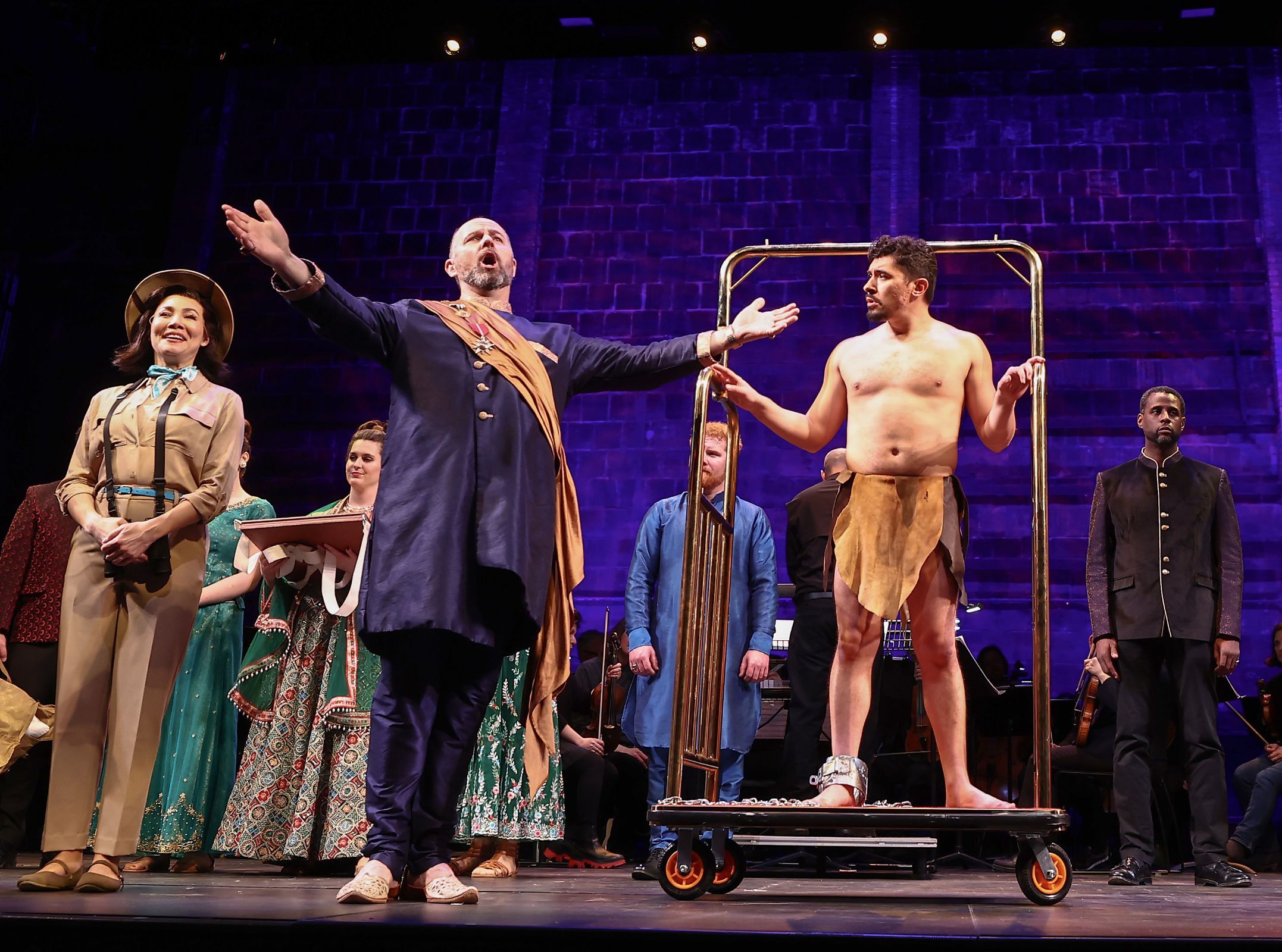 Sharleen Joynt (Kitty), Matthew Burns (The Maharajah) and Phillip Lopez (Abdul) © Winslow Townson