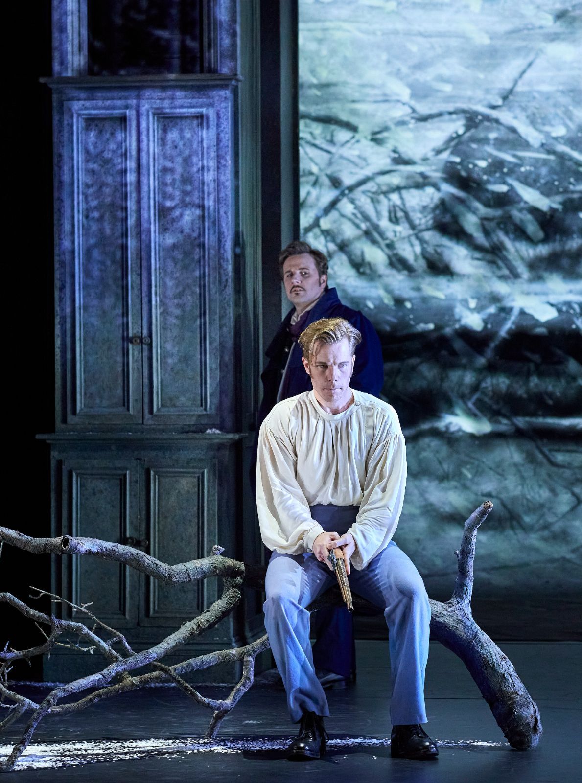 Andrei Bondarenko (Onegin) and Nicholas Jones (Lensky) &copy; Keith Saunders