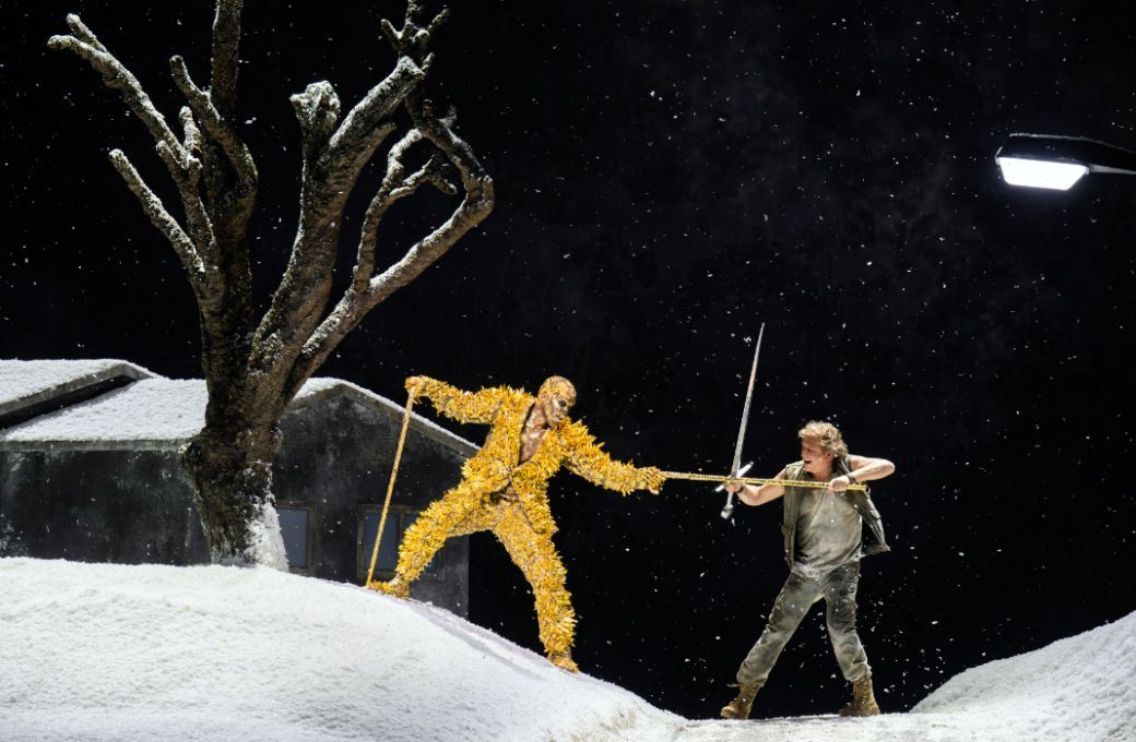 Soloman Howard (Fafner) and Andreas Schager (Siegfried) &copy; RBO 2026 | Monika Rittershaus