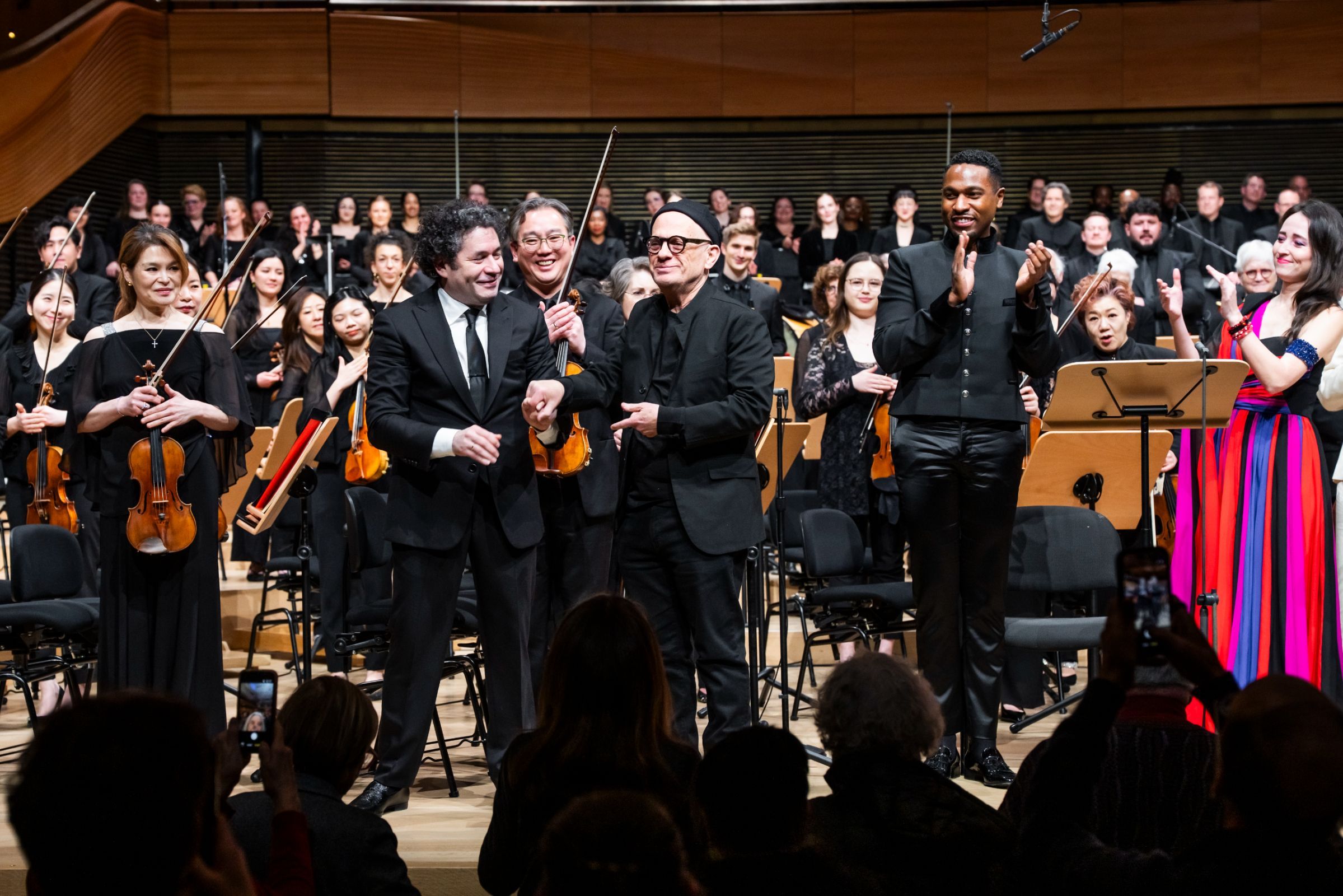 Gustavo Dudamel, David Lang and the New York Philharmonic &copy; Chris Lee