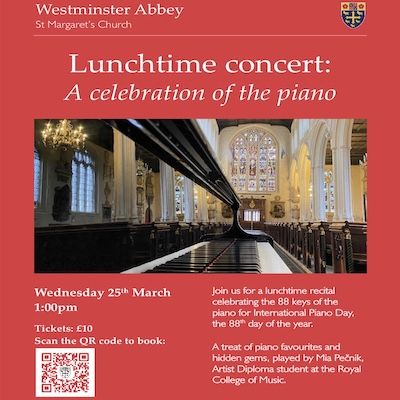 Lunchtime Concert: A celebration of the piano, for International Piano Day