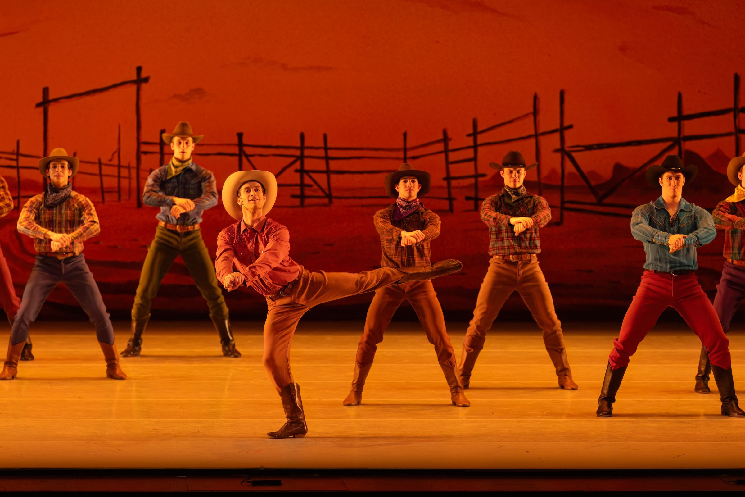 Gavin Abercrombie and Kansas City Ballet in Agnes de Mille's <i>Rodeo</i> © Brett Pruitt & East Market Studios