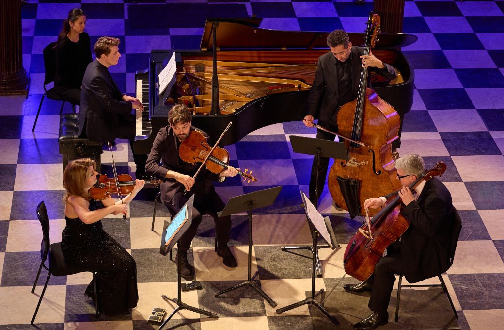 Alessio Bax, Natalia Lomeiko, Lawrence Power, Nabil Shehata and Paul Watkins &copy; Sophie Oliver | Sinfonia Smith Square