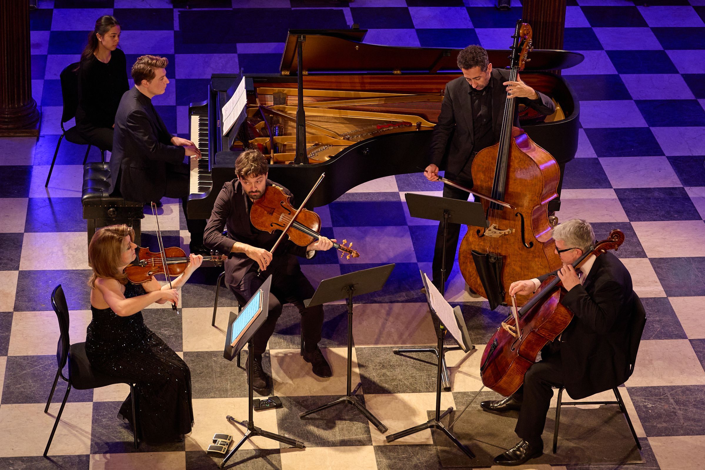 Alessio Bax, Natalia Lomeiko, Lawrence Power, Nabil Shehata and Paul Watkins &copy; Sophie Oliver | Sinfonia Smith Square