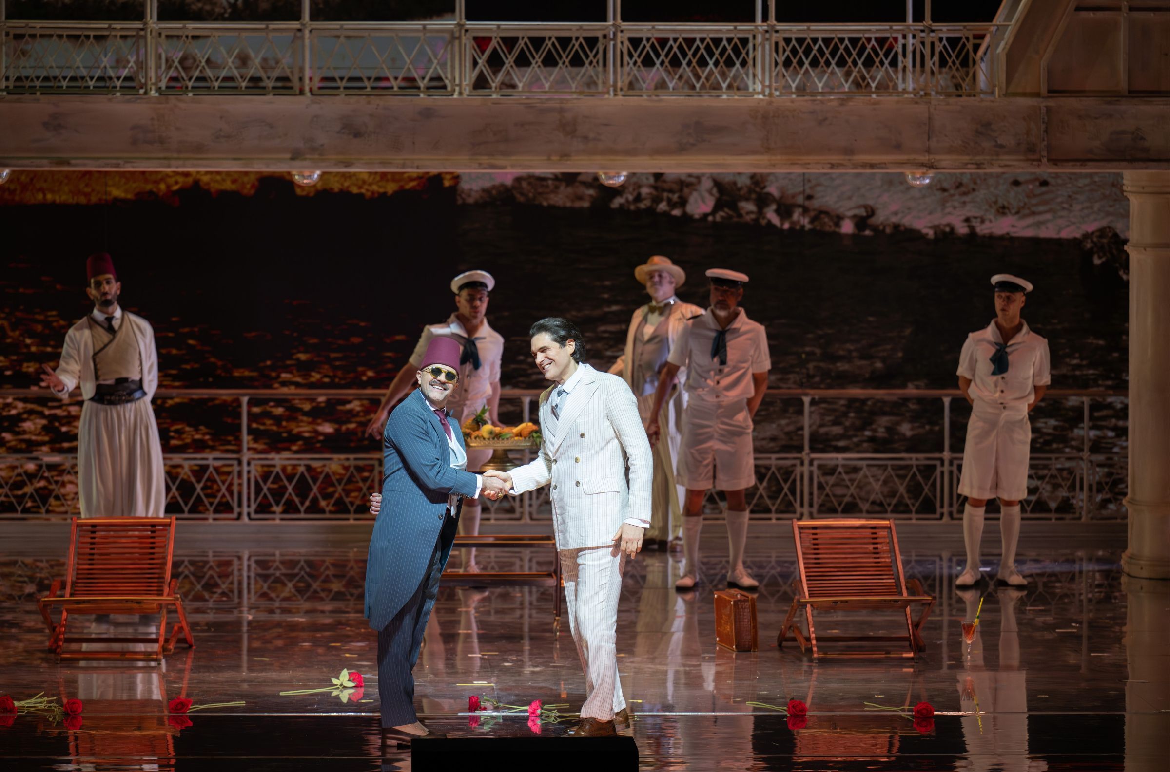 Max Emanuel Cenčić (Tolomeo) and Carlo Vistoli (Giulio Cesare) © Monika Rittershaus