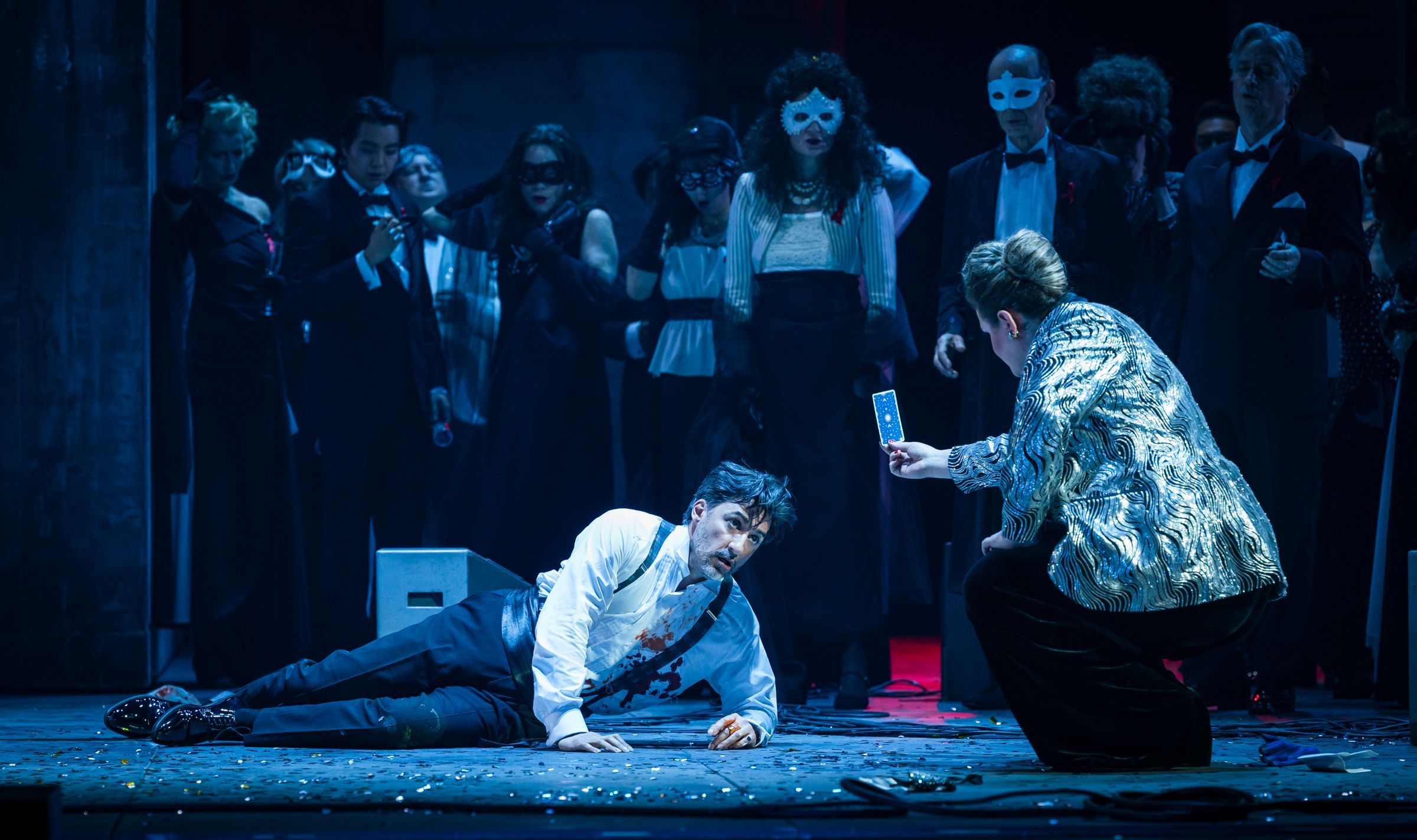 Charles Castronovo (Riccardo) and Anna Kissjudit (Ulrica) &copy; Stephan Rabold